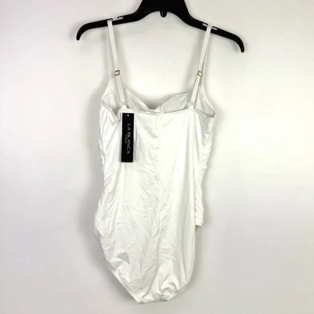 La Blanca Women’s White One Piece Swimsuit Size 14